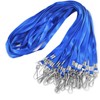 100 Pack Blue Lanyards Swivel Hook Flat Neck Lanyard with