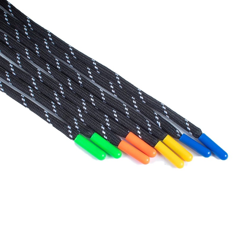 MUYTU Cordón Redondo para Ropa. Largo: 120cm Color Negro Combinado