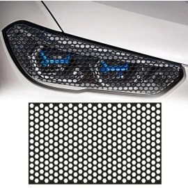 Calcomania Panal Hexagono Sticker Calavera Faro Universal Negro