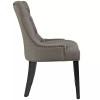 Hawthorne Collections 20.5" Modern Fabric Dining Side Chair in Granite