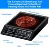 BOOROS Portable Induction Cooktop 1800W Induction Hot Plates for Countertop,9.6-Inch