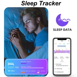 findtime Smart Ring Heart Rate Monitor Blood Pressure Ring Sleep Tracker Blood Oxygen Health Ring Pedometer Step Counter Calories Fitness Tracker Waterproof Fitness Rings for Men Women