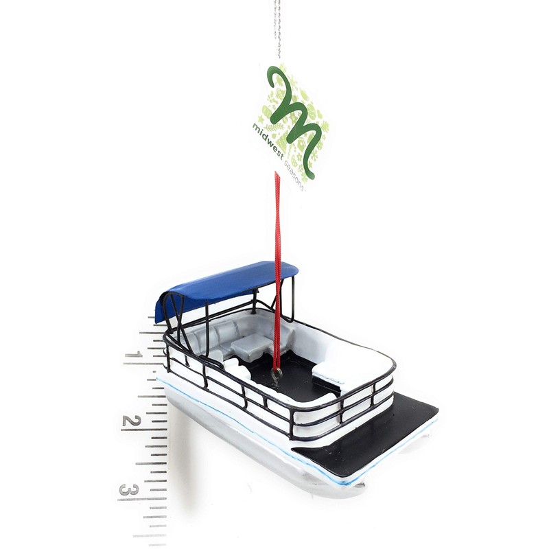 Pontoon Boat Christmas Ornament