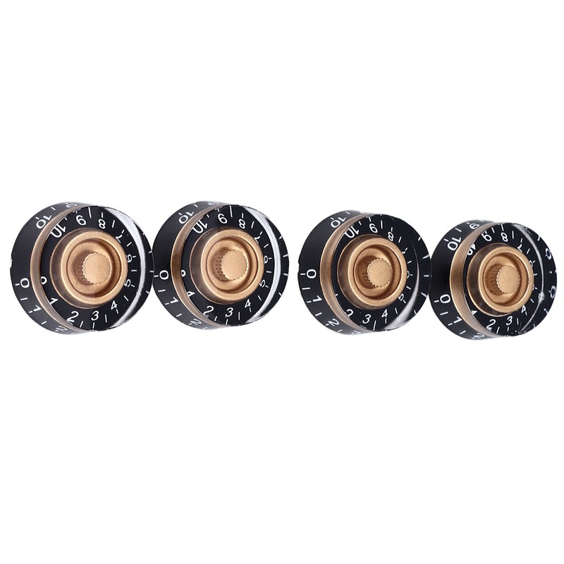 4PCS Electric Guitar Bass Knobs Potentiometer Knob Caps for Volume