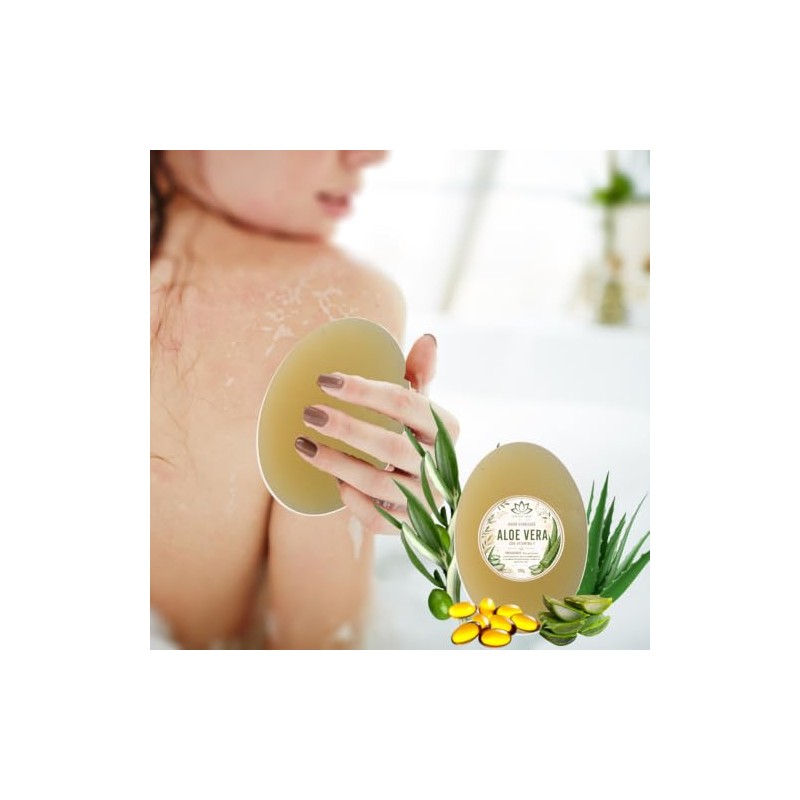 Jabón Orgánico Artesanal De Sábila con Aceite Ozonizado y Vitamina