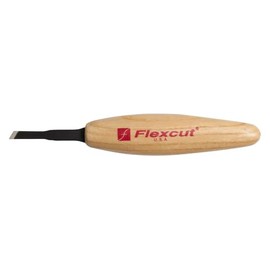 FLEXCUT Wood Carving Tools | Micro Skew, 3/16 Inch (5 mm) | Razor Sharp 1095 High Carbon Steel Cutting Blade | Ergonomic Ash Hardwood Handle | MT17 | Made in the U.S.A.