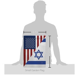Breeze Decor US Israel Friendship GF Garden Flag Regional Nation International World Country Particular Area House Decoration Banner Small Yard Gift Double-Sided, Made in USA