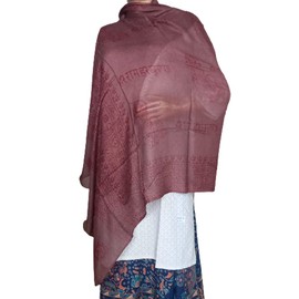 KVR OM AUM Krishna Buddha Ganesha Shiva yoga spiritual auspicious Pooja Hindu Religious Indian prayer scarf (D Brown 3-Krishna)