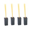 Markwort 4 Pack Black Rubber Base Plug with Orange Bristle