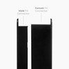 AWENTA 18" x 5" Inch Two Sided Black Door Air
