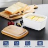 LOVECASA Butter Dish Porcelain French Butter Dish Butter Container w/