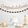 Pre-strung Congratulations Banner - No DIY - Gold Glitter Congratulation