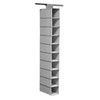 Premier Housewares 10 Section Hanging Shoe Organiser - Grey