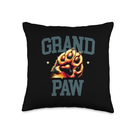 Grand Paw German Shepherd Dog Lover Shepherds GSD Throw Pillow