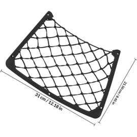 PLAFOPE Bolsa de Almacenamiento para Coche 32x21 Cm Bolsa de Red Elástica para Organización de Baúl y Respaldo de Asiento, Bolsillo de Carga Resistente y Flexible para Accesorios y