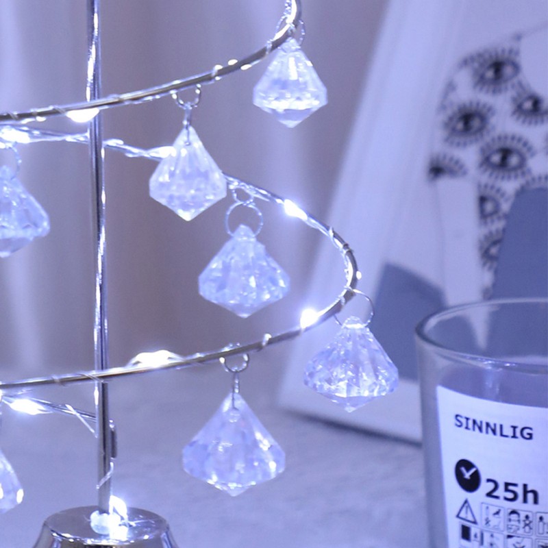 LED Christmas Tree Lamp Battery Powered Spiral Christmas Tree Table