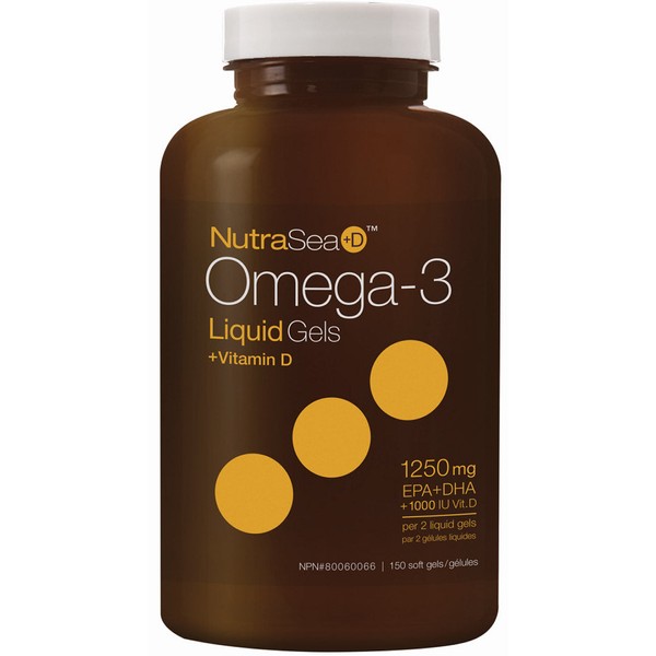 NutraSea+D Omega-3 Liquid Gels, 100 Softgels / Fresh Mint