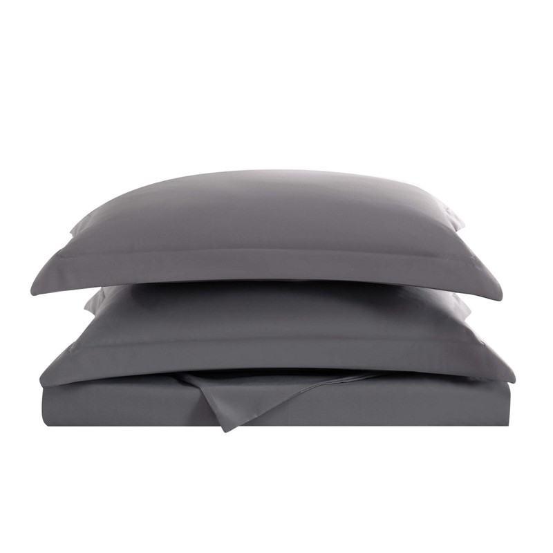 TRULY SOFT Everyday Duvet Set Grey Polyester 2-Piece Twin XL