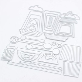 KSCRAFT Layering Coffee Cup Shakers Metal Cutting Dies Stencils for DIY Scrapbooking/Photo Album Decorative Embossing DIY Paper Cards