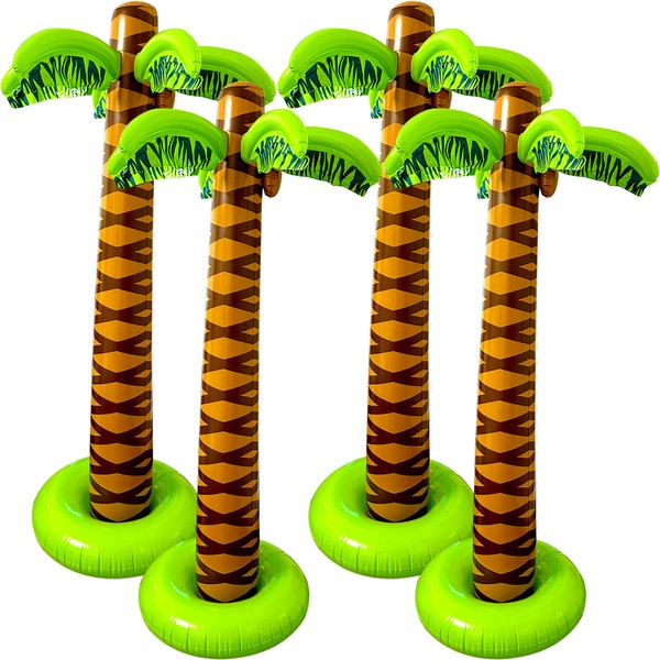 Cotiny 4 Pack 66 Inch Inflatable Palm Trees Floating Tree
