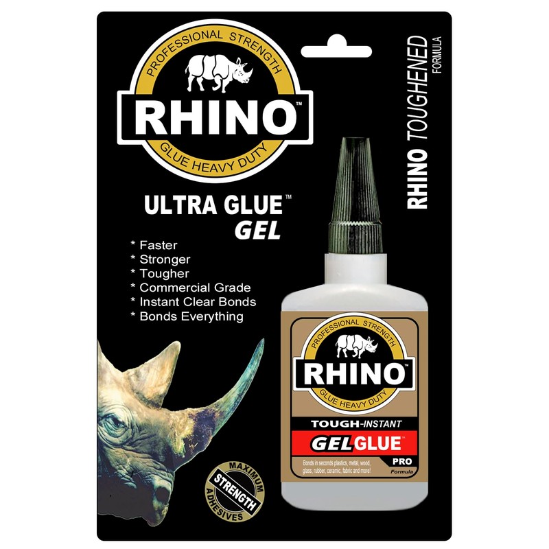 Rhino Glue Gel, Heavy Duty XXL 50 Gram Clear