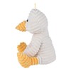 Apricot Lamb Toys Plush White Corduroy Duck with Thin Foot