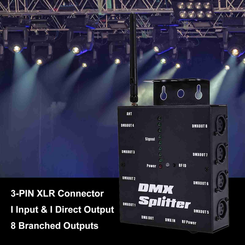 Signal Splitter 8 Channel Output Optical Splitter Stage Lights Signal