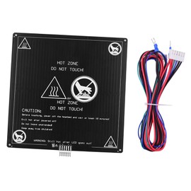 Sunydog Heated Bed, 12 V Aluminium Heated Bed Hotbed 220 x 220 x 3 mm with Wire Cable Heatbed Platform Kit Applicable to Anet A8 A6 3D Printer Parts