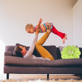 EQLEF Frog Cushion Flower Shape Cute Cushion Cotton Flowers Frog Seat Cushion Flower Cushion Decor Car Cushion Floor Cushion for Home Office and Children's School