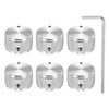 MECCANIXITY 6 Pcs Aluminium Potentiometer Knobs, 1/4" (6mm) Universal Volume