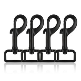 Swivel Snap Hooks Heavy Duty Dog Leash Clips 1 Inch Black Dog Leash Hooks Pet Leashes Safety Clips for Pet Leashes & Collar