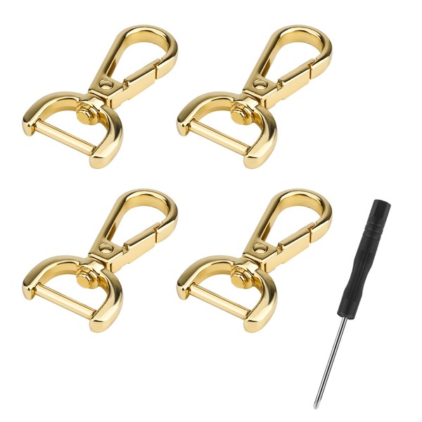 4pcs Snap Hook Swivel Clasp, 0.8in D-Rings Swivel Snap Hooks