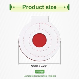PATIKIL Microfiber Bullseye Targets 6cm, 14Pcs Competition Game Target Shooting Practice Fabric Pad Disc Accuracy Training Tool Outdoor Hunting Accessories
