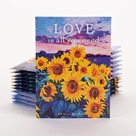 ove is All You Need! 25 All Sorts Sunflower Seed Packets for Planting - Helianthus Flower Seeds - Garden Seed to Grow Live Plants - A Beautiful Valentine's Day Gift - Bentley Seed Co.