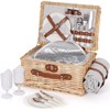 HappyPicnic Picnic Basket Set for 2 - Wicker Picnic Basket