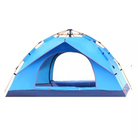 Unbranded 3-4 Person Automatic Quick Pop Up Tents Portable Instant Tent for Camping Hiking - Blue