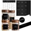 v2croft 168 Storage Labels for Containers, Minimalist Black Matte Stickers,