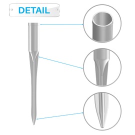 Patio Fence Post Anchor Ground Spikes 1-5/16 ID Inground Round Pole Sleeves for Backyard Garden Dirt Clay Grass Pack of 5 Aluminum