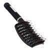 Salon Massage Bristle, Cepillo Static Wet Curly Detangle Brush Black