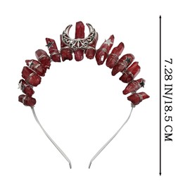 Poememgi Tiara Headbands for Women Girls (red1)