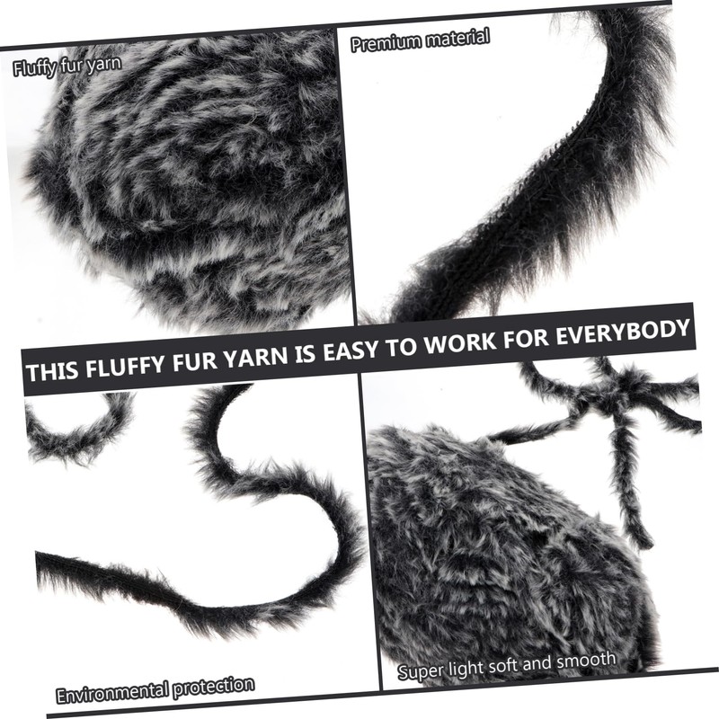 DOITOOL Chunky Faux Fur Yarn for Knitting Crocheting Soft Durable