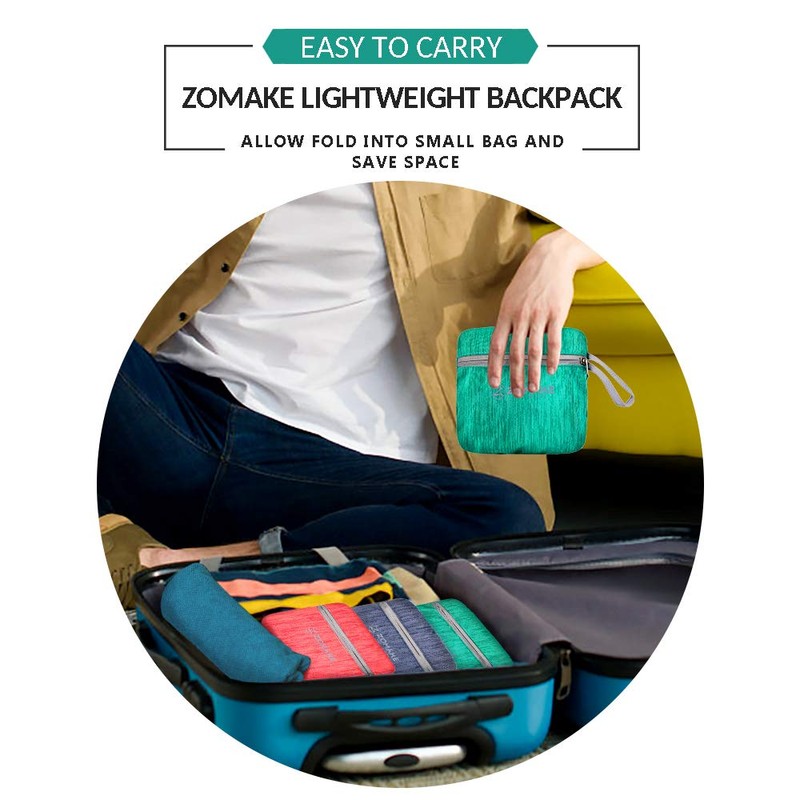 ZOMAKE Folding Backpack, 2.8 gal (10 L) Small Outdoor Backpack,