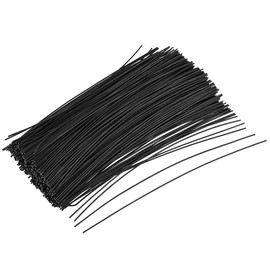 sourcing map Metallic Twist Ties 150mmx1mm Plastic Black Cable Cord Ties 1000pcs