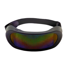 LED Smart Glasses Full Color Luminous Glasses, Bluetooth APP Connected Control, DIY,Text,Graffiti,Animation,Rhythm Mode, for Adults, Concerts, Festivals, Raves
