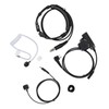 Throat Mic Earpiece 7.1mm Plug with Finger PTT Portable for