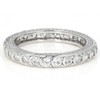 JTV White Cubic Zirconia Sterling Silver Eternity Band Ring for