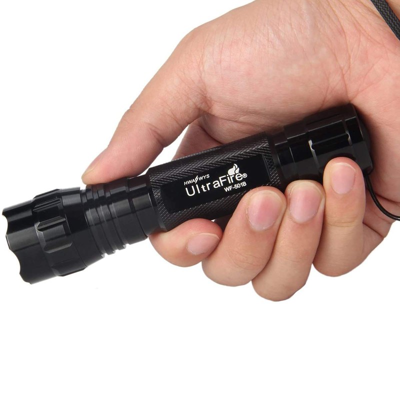 ULTRAFIRE 800 Lumens Tactical Flashlight WF-501B 5 Light Modes Super