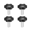 sourcing map Set of 4 Clamping Screws Star Head Star