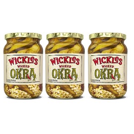 Wickles Wicked Okra, 16 OZ (Pack of 3)