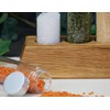 gouveo Rustic Oak Spice Rack with 6 Jars, 100 ml